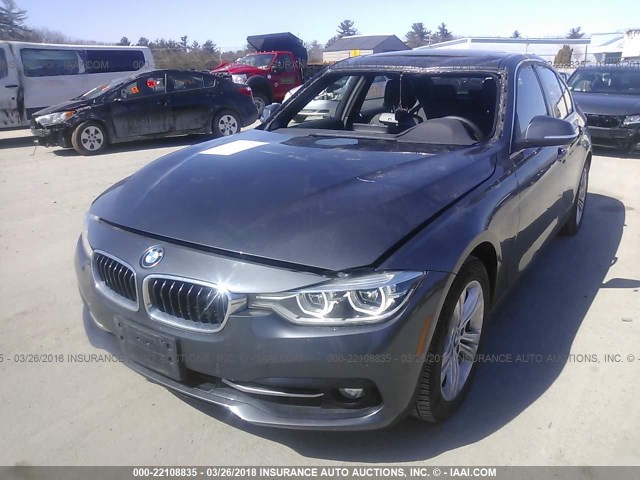 WBA8D9G3XHNU61908 - 2017 BMW 330 XI GRAY photo 2