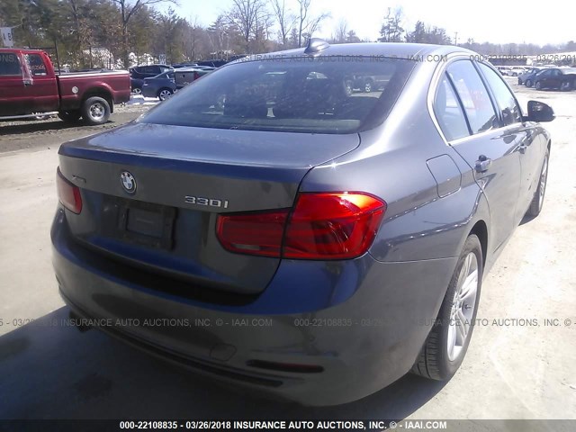 WBA8D9G3XHNU61908 - 2017 BMW 330 XI GRAY photo 4