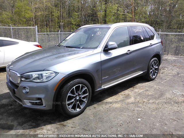 5UXKR6C51E0C03187 - 2014 BMW X5 XDRIVE50I GRAY photo 2