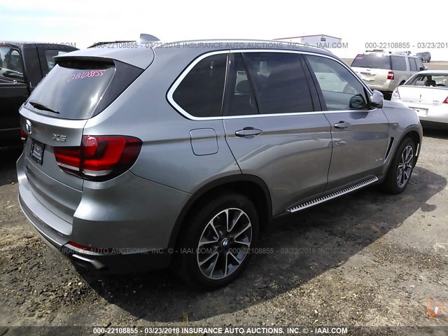 5UXKR6C51E0C03187 - 2014 BMW X5 XDRIVE50I GRAY photo 4