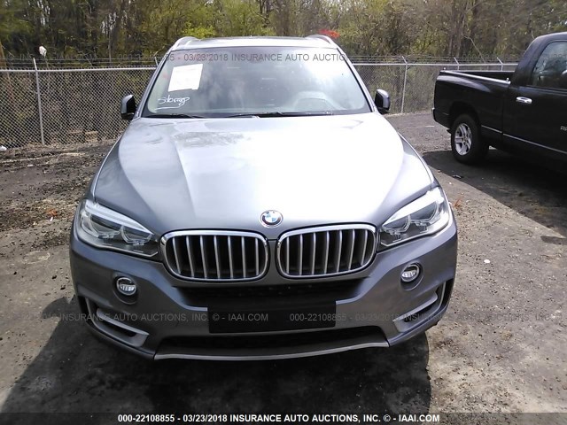 5UXKR6C51E0C03187 - 2014 BMW X5 XDRIVE50I GRAY photo 6