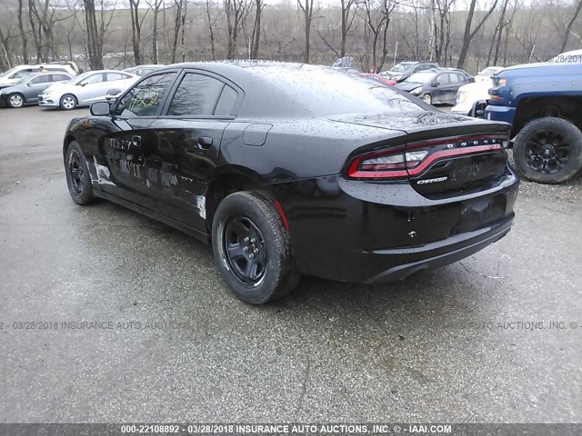 2C3CDXAT7GH223343 - 2016 DODGE CHARGER POLICE BLACK photo 3