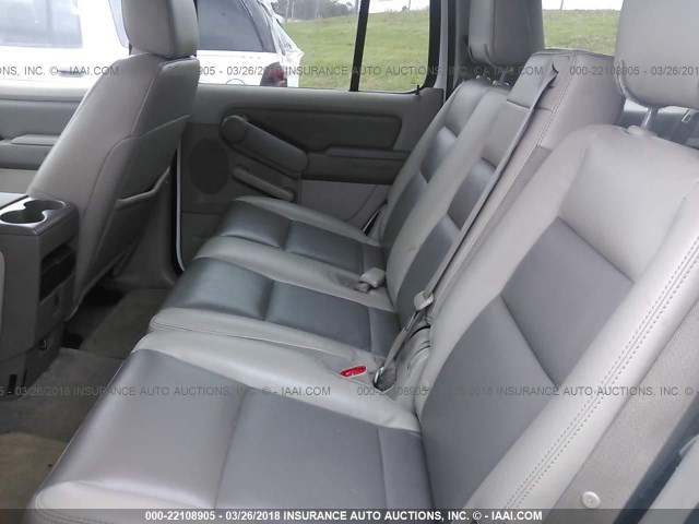 1FMEU73E96UA44800 - 2006 FORD EXPLORER XLT WHITE photo 8