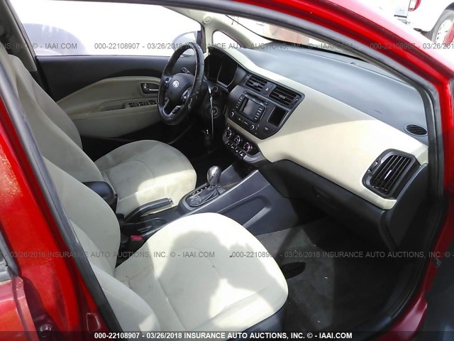 KNADN5A38D6113543 - 2013 KIA RIO EX/SX RED photo 5