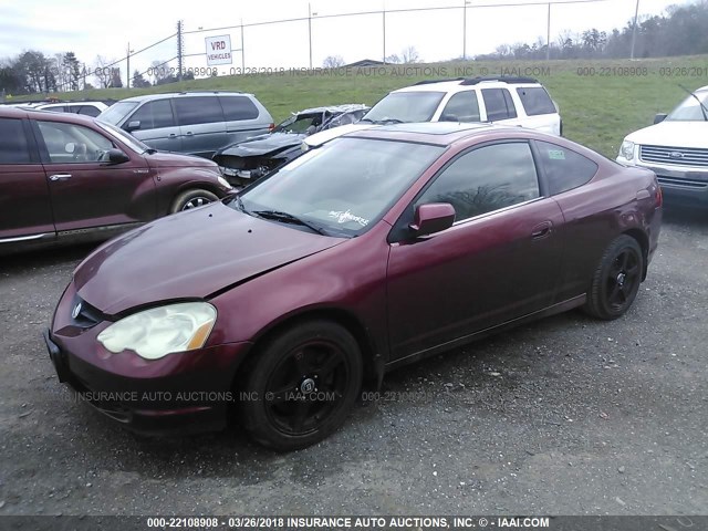 JH4DC530X3S001293 - 2003 ACURA RSX TYPE-S MAROON photo 2