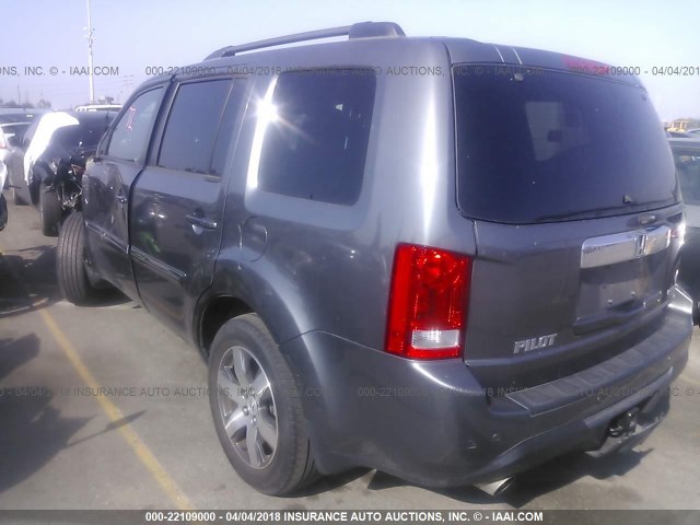 5FNYF3H92CB024327 - 2012 HONDA PILOT TOURING GRAY photo 3