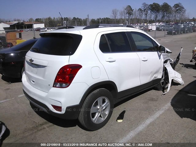 3GNCJLSB6HL142353 - 2017 CHEVROLET TRAX 1LT WHITE photo 4