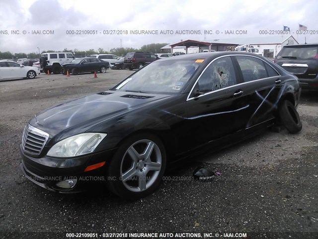 WDDNG71X27A069630 - 2007 MERCEDES-BENZ S 550 BLACK photo 2