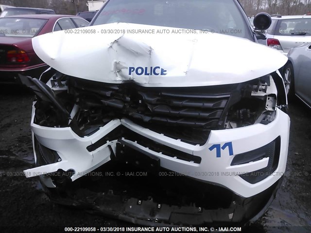 1FM5K8AR2GGB13179 - 2016 FORD EXPLORER POLICE INTERCEPTOR WHITE photo 6