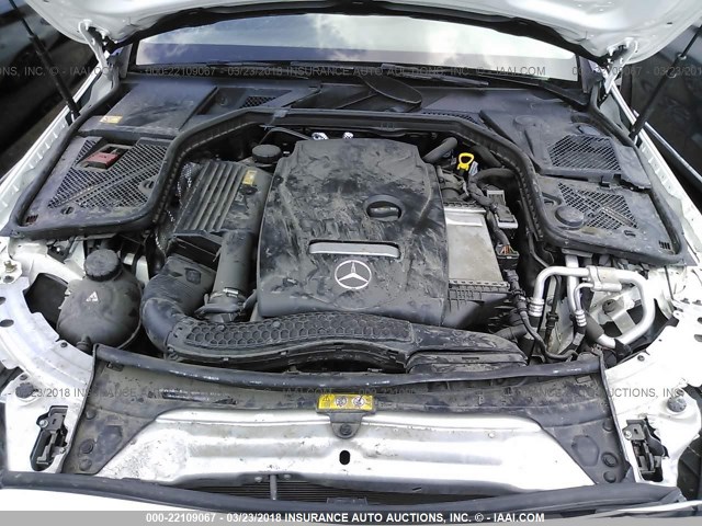 55SWF4JB2FU067546 - 2015 MERCEDES-BENZ C 300 WHITE photo 10