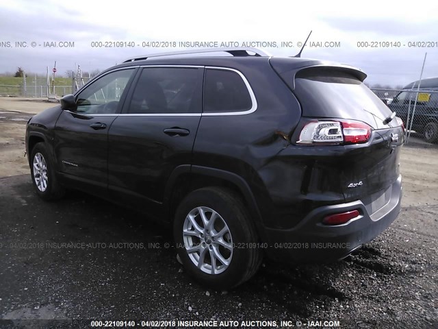 1C4PJMCB0FW505283 - 2015 JEEP CHEROKEE LATITUDE BLACK photo 3