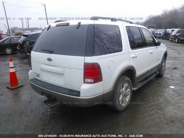 1FMZU74K84UA55354 - 2004 FORD EXPLORER EDDIE BAUER WHITE photo 4