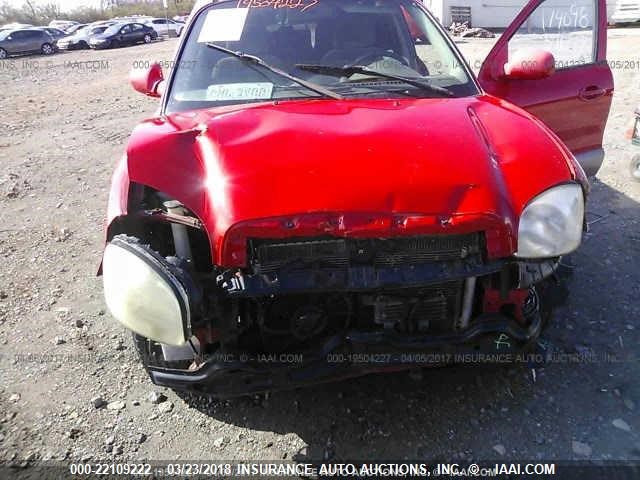 KM8SC13E75U867484 - 2005 HYUNDAI SANTA FE GLS/LX RED photo 6