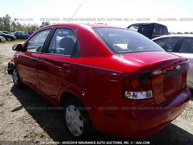 KL1TD56656B538627 - 2006 CHEVROLET AVEO LS RED photo 3
