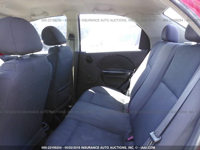KL1TD56656B538627 - 2006 CHEVROLET AVEO LS RED photo 8
