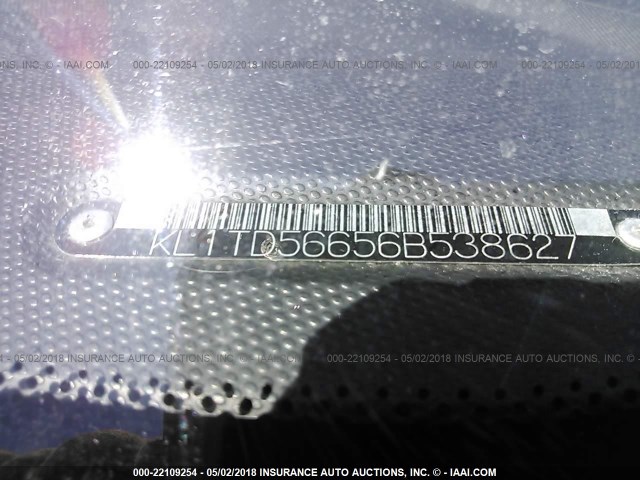 KL1TD56656B538627 - 2006 CHEVROLET AVEO LS RED photo 9