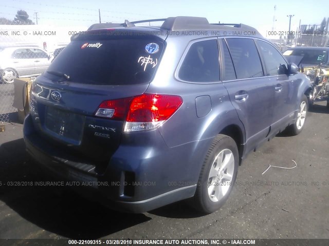 4S4BRBLC8E3241578 - 2014 SUBARU OUTBACK 2.5I LIMITED BLUE photo 4