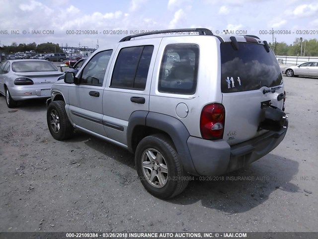 1J4GK48K44W311434 - 2004 JEEP LIBERTY SPORT 银色 照片 3