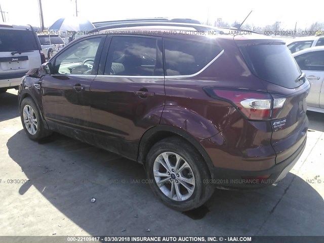 1FMCU9HD5JUA29898 - 2018 FORD ESCAPE SEL RED photo 3