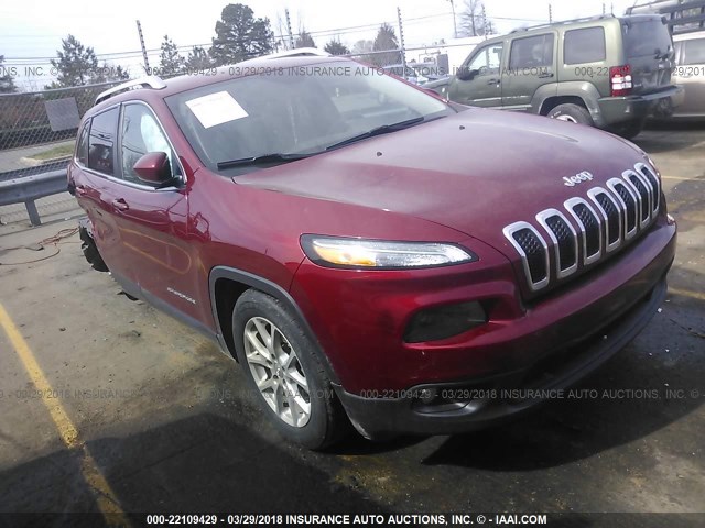 1C4PJLCB6FW690692 - 2015 JEEP CHEROKEE LATITUDE BURGUNDY photo 1