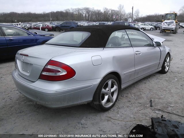 WDBTK65G75T042654 - 2005 MERCEDES-BENZ CLK 320 SILVER photo 4