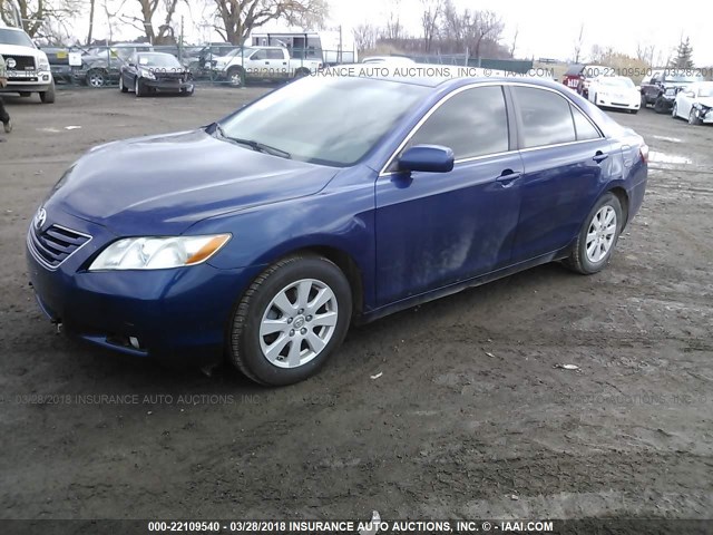 4T1BE46K98U195722 - 2008 TOYOTA CAMRY CE/LE/XLE/SE BLUE photo 2