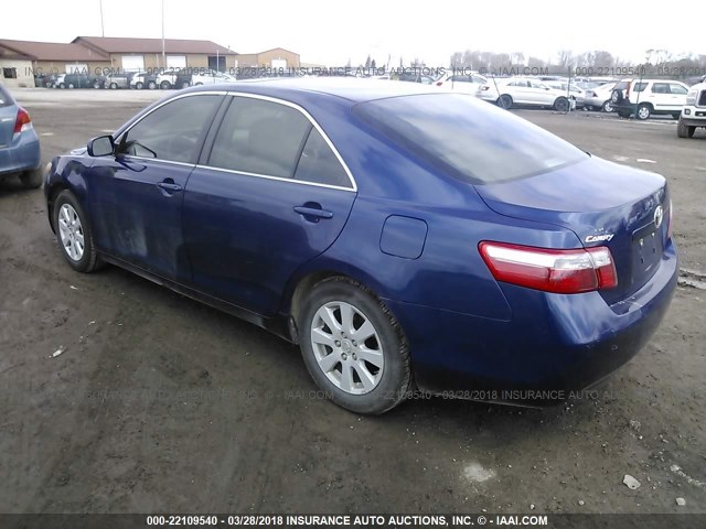 4T1BE46K98U195722 - 2008 TOYOTA CAMRY CE/LE/XLE/SE BLUE photo 3