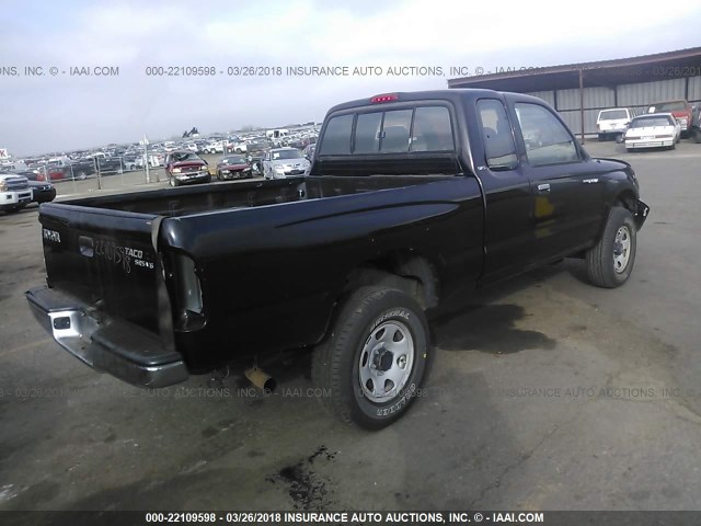 4TAWN72N5WZ043794 - 1998 TOYOTA TACOMA XTRACAB BLACK photo 4