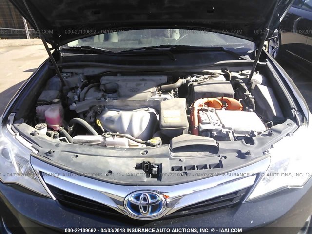 4T1BD1FK7CU044887 - 2012 TOYOTA CAMRY HYBRID/LE/XLE 黑色 照片 10