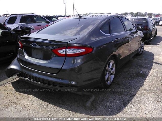 3FA6P0G79GR186310 - 2016 FORD FUSION S GRAY photo 4