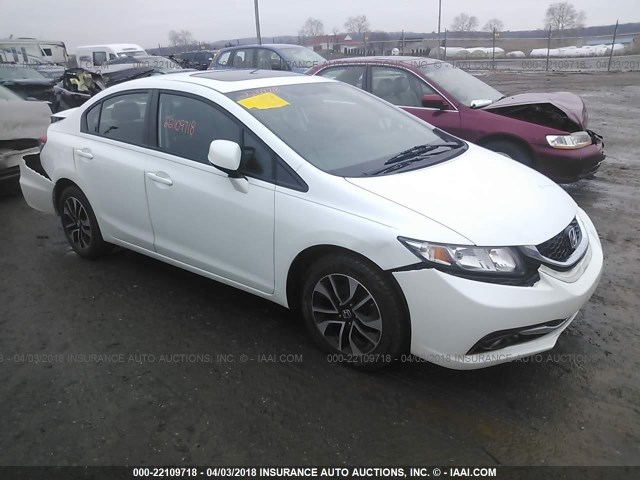 19XFB2F94DE214542 - 2013 HONDA CIVIC EXL WHITE photo 1