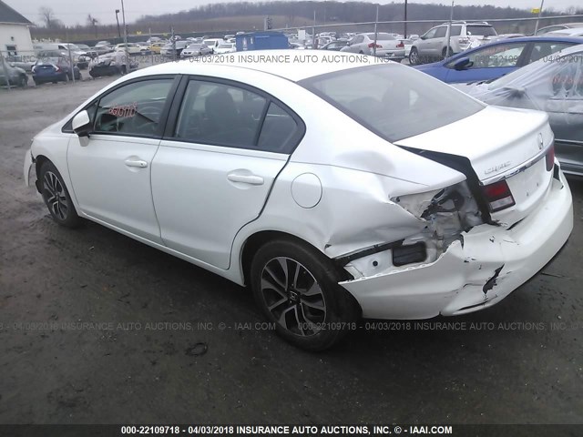 19XFB2F94DE214542 - 2013 HONDA CIVIC EXL WHITE photo 3