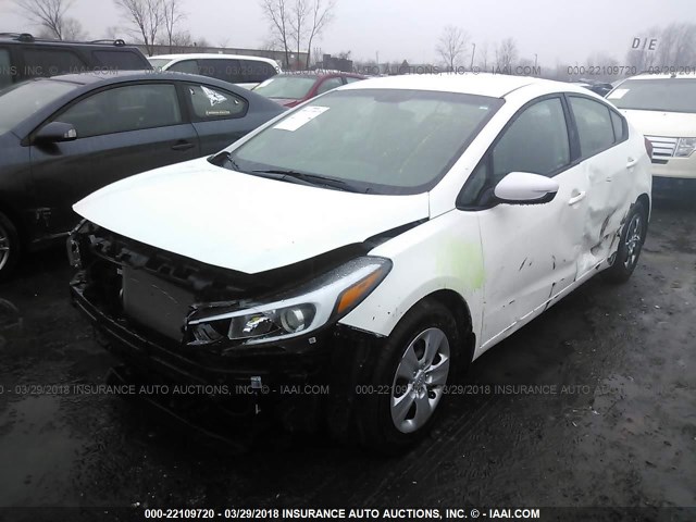 3KPFK4A71HE051436 - 2017 KIA FORTE LX WHITE photo 2