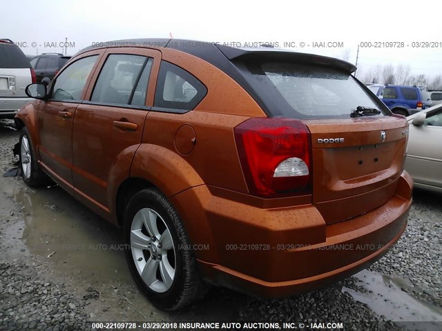 1B3CB3HA3BD298403 - 2011 DODGE CALIBER MAINSTREET ORANGE photo 3