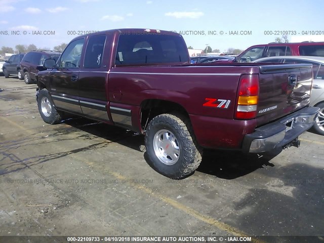 2GCEK19T1Y1121686 - 2000 CHEVROLET SILVERADO K1500 BURGUNDY photo 3