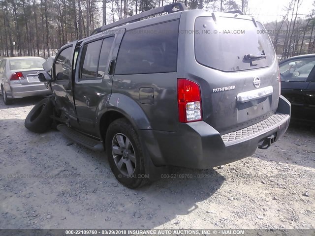 5N1AR18U98C602733 - 2008 NISSAN PATHFINDER S/LE/SE BLACK photo 3