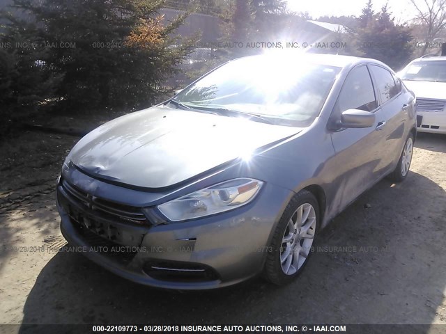 1C3CDFBA1DD187987 - 2013 DODGE DART SXT GRAY photo 2