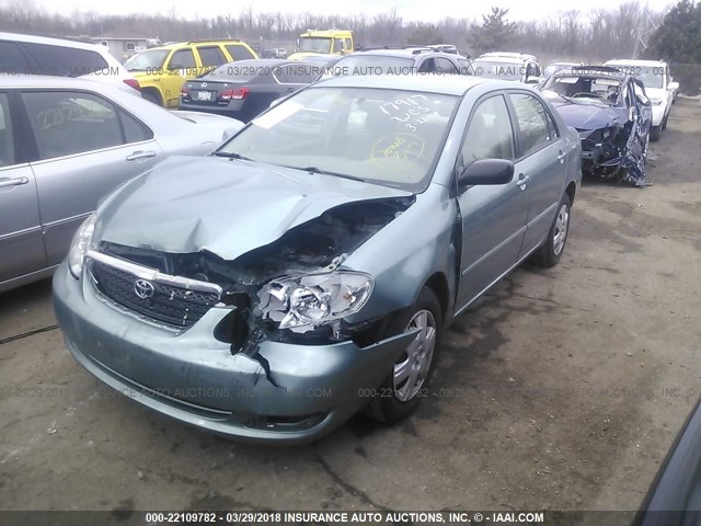 2T1BR32E36C684050 - 2006 TOYOTA COROLLA CE/LE/S TEAL photo 2