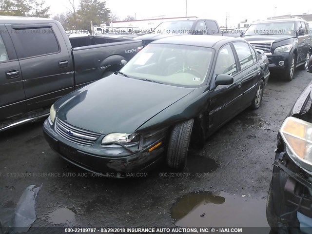 1G1NE52J42M667166 - 2002 CHEVROLET MALIBU LS GREEN photo 2