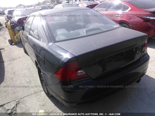 1HGEM22961L098678 - 2001 HONDA CIVIC SI/EX BLACK photo 3