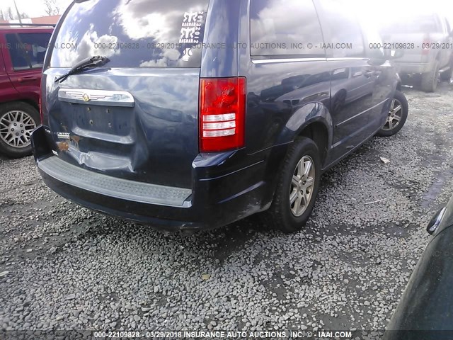 2A8HR54P98R801341 - 2008 CHRYSLER TOWN & COUNTRY TOURING BLUE photo 4