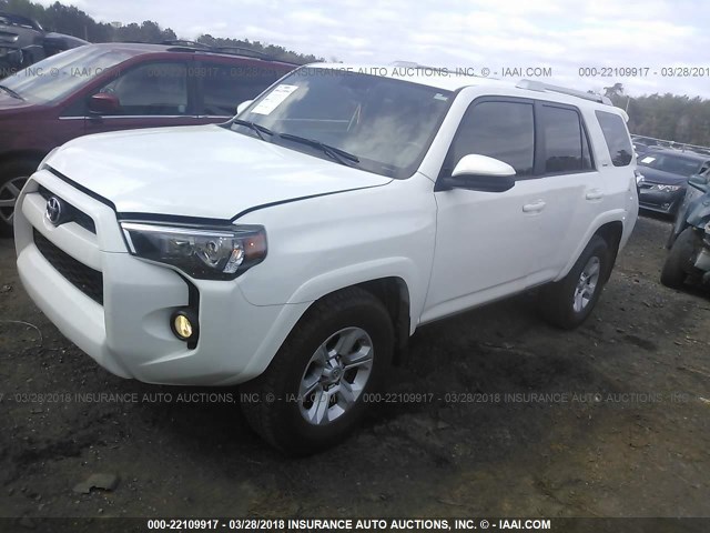 JTEZU5JR8G5134057 - 2016 TOYOTA 4RUNNER SR5/LIMITED/SR5 PREMIUM WHITE photo 2