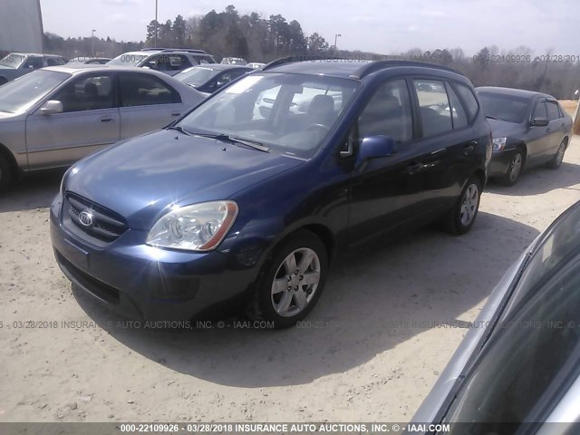 KNAFG526087135242 - 2008 KIA RONDO LX/EX Dark Blue photo 2