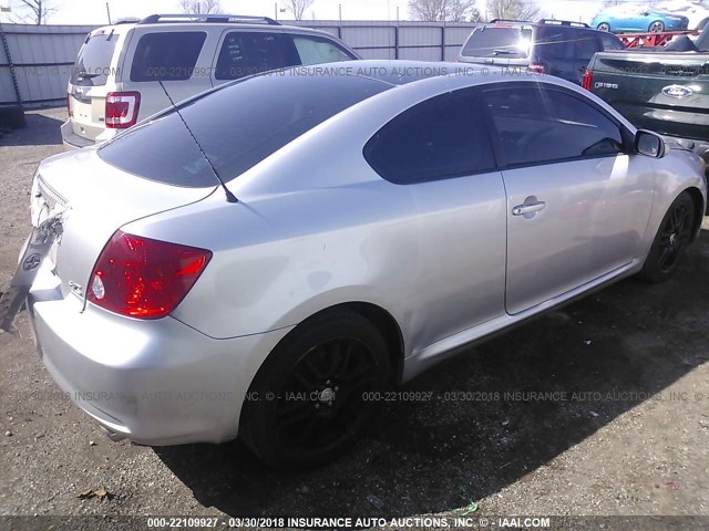 JTKDE177X70219191 - 2007 TOYOTA SCION TC 银色 照片 4