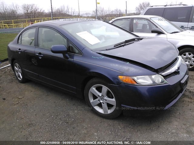 2HGFA16896H518656 - 2006 HONDA CIVIC EX BLUE photo 1