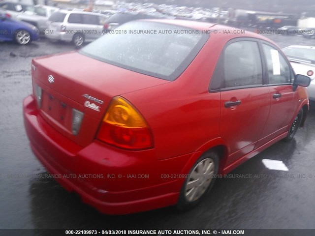 JS2RA41S135158789 - 2003 SUZUKI AERIO S/GS RED photo 4