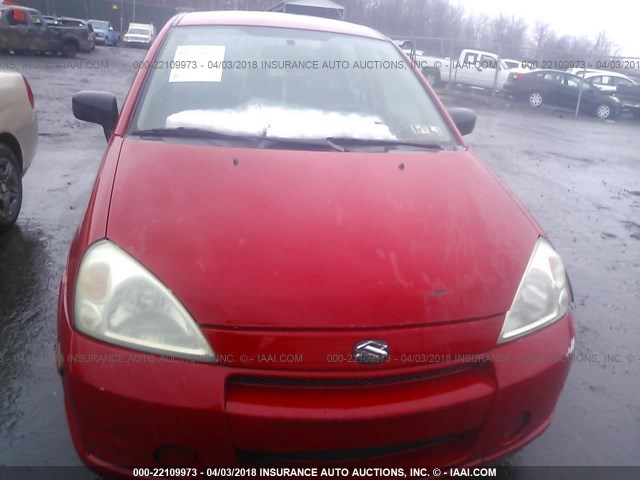 JS2RA41S135158789 - 2003 SUZUKI AERIO S/GS RED photo 6