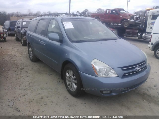 KNDMB233776121242 - 2007 KIA SEDONA EX/LX Light Blue photo 1