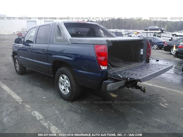 3GNEC12T34G108177 - 2004 CHEVROLET AVALANCHE C1500 BLUE photo 3