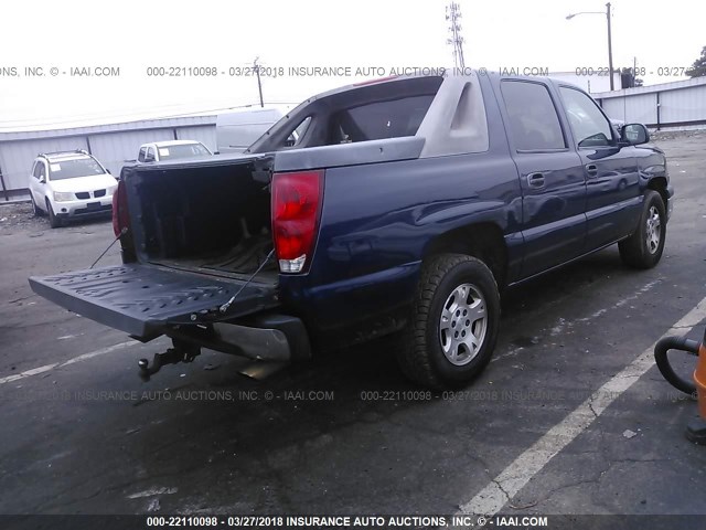 3GNEC12T34G108177 - 2004 CHEVROLET AVALANCHE C1500 BLUE photo 4